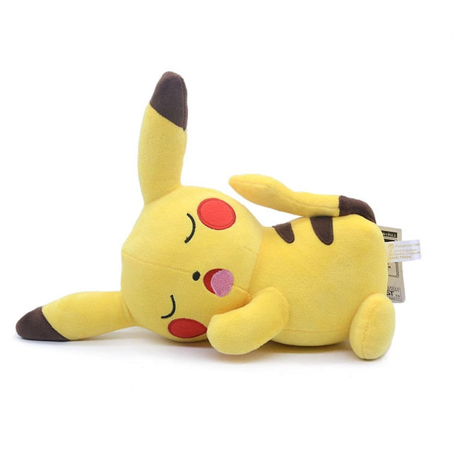 New Pokemon 20-25cm Anime Figure Pikachu Sleeping Cute Scream Plush Dolls Pet Stuffed Model Pendant Toy Children Christmas Gifts