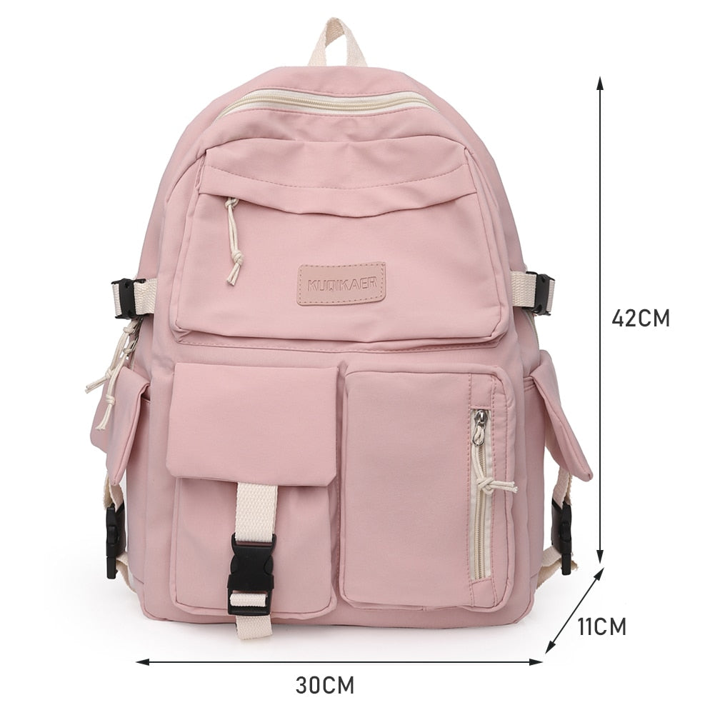 Japanese Girls Aesthetic Backpack Cute School Bags For Student Teens Girls Pockets Kawaii Women Laptop Backpack Harajuku Mochila