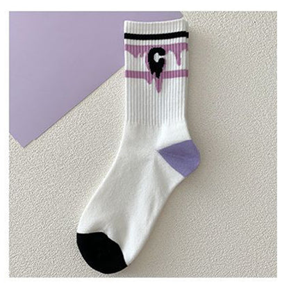 Love Cotton Socks Korean Harajuku English Letter Embroidery Kawaii Funny Socks Hip Hop Happy Skateboarding Team Sokken Socks