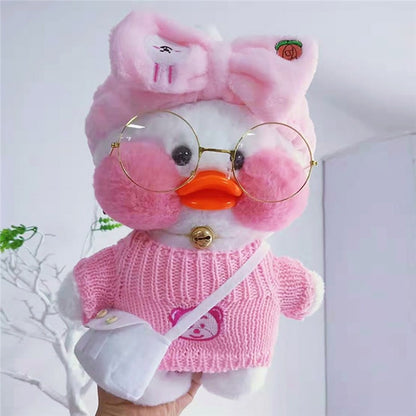 30cm Plush Pato Lalafanfan Duck Soft Toy Kawaii Stuffed Paper Duck Hug Cute Animal Plushies Toys for Kids Girls Christmas Gift