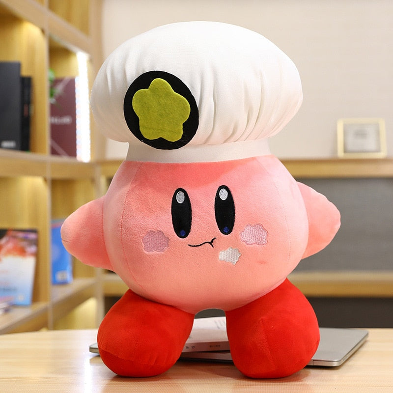 Star Kirby Plush Toys Pillow Cute Chef Love Strawberry Kirby Video Game Plush Doll Soft Stuffed Cartoon Sofa Cushion Birthday Gift for Kids