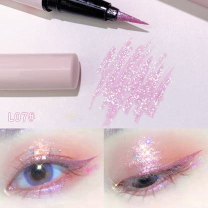 Diamond Glitter Matte Eye Liner Pencil Eye Makeup Highlighter Waterproof Pearl Champagne Brighten Silkworm Shadow Eyeliner Pen