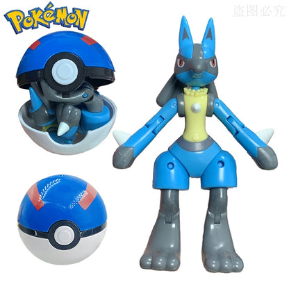 Poké Ball Catch & Battle Set: Pokémon Action Figures Pikachu Charizard Blastoise Venusaur Mewtwo Eevee Gyarados Collectible Toy Model Gift