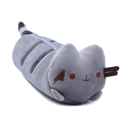 Pusheen Plush Pencil Case Bag Kawaii Kitty Cat Two Layers Cute Cartoon Korean Stationery Cosmetics Kitten Pencil Pouch School Office Supplies