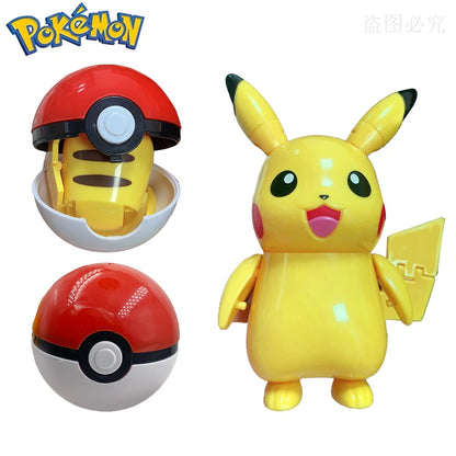 Poké Ball Catch & Battle Set: Pokémon Action Figures Pikachu Charizard Blastoise Venusaur Mewtwo Eevee Gyarados Collectible Toy Model Gift