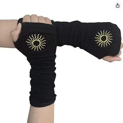 Anime Gloves Cosplay Darkly Ninja Mitten Oversleeve Man Women Fashion Sun Block Keep Warm Cuff Lolita Fingerless Arm Warmers