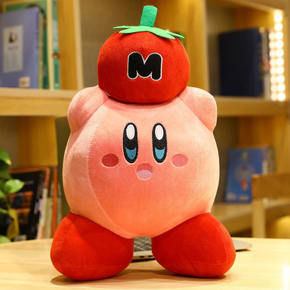 Star Kirby Plush Toys Pillow Cute Chef Love Strawberry Kirby Video Game Plush Doll Soft Stuffed Cartoon Sofa Cushion Birthday Gift for Kids