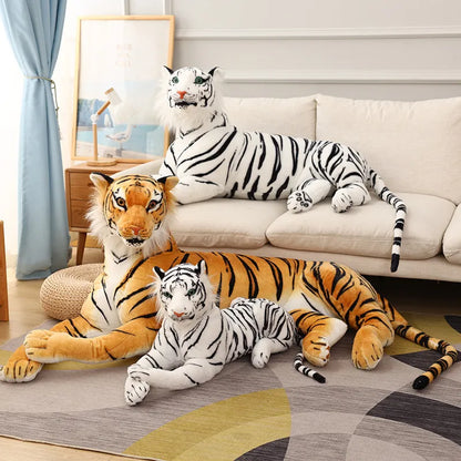 30-110cm Big Size Simulation Siberian Tiger Plush Toys Lifelike Animal Dolls Children Kids Decor Birthday Gift