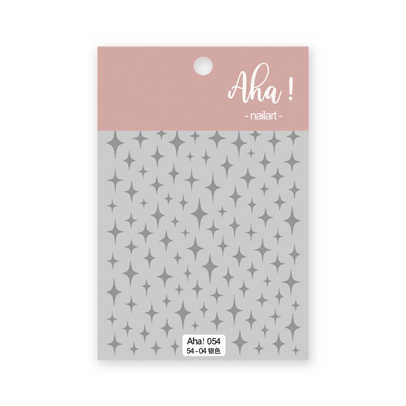 1Sheet Korean White Cloud Blue Nail Art Sticker 3D Star Moon Decal Pure Twilight Self-adhesive Manicure Slider Accessories RE#53