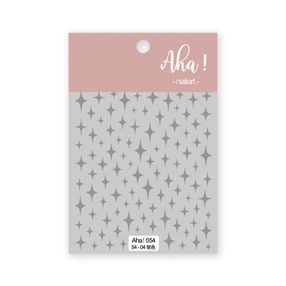 1Sheet Korean White Cloud Blue Nail Art Sticker 3D Star Moon Decal Pure Twilight Self-adhesive Manicure Slider Accessories RE#53