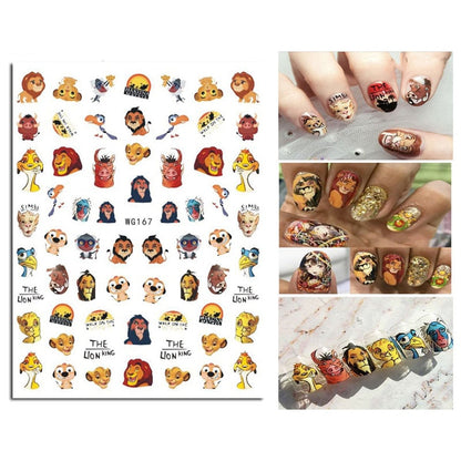 Cute Anime Character Series Nail Stickers Nail Art Supplies Disney Mickey Stitch Donald Duck 3D Stickers Nail Art Decorations