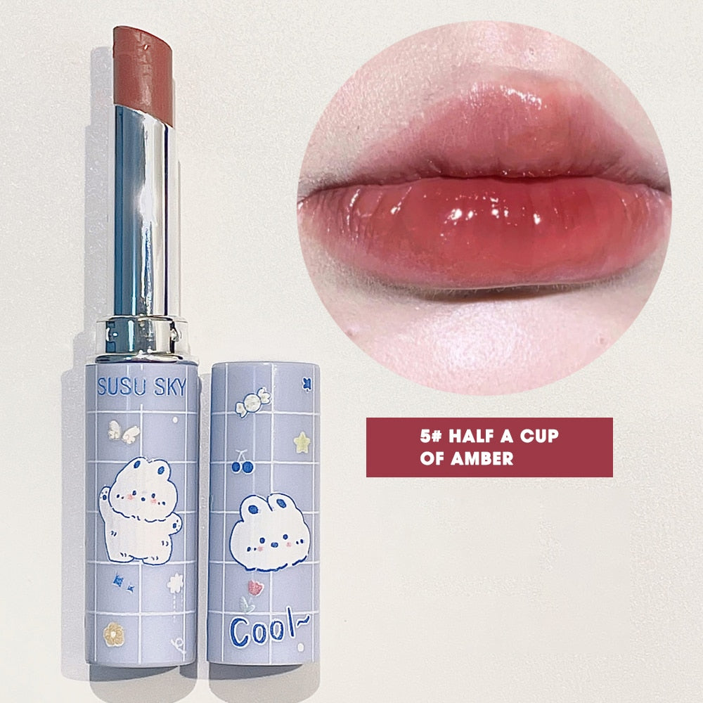 6 Colors Colored Lipstick Moisturizing Lip Gloss Waterproof Long Lasting Not Stick Cup Lip Tinted Women Beauty Cosmetics