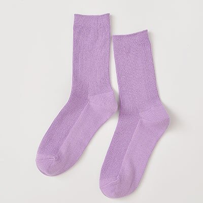 CHAOZHU  Japanese Korean High School Girls High Socks Loose Solid Colors Double Needles Knitting Cotton Long Socks For Women