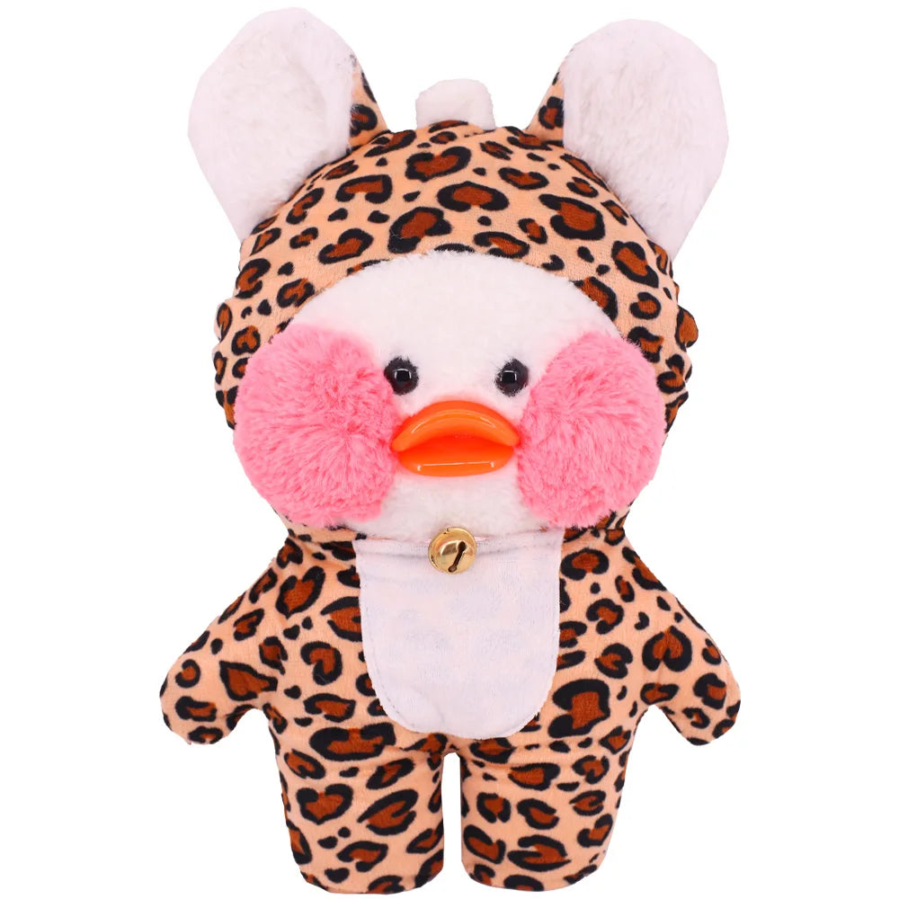 2pcs Animal Model Duck Clothes+Bag Panda For Duck Doll 30Cm lalafanfan Accessories Plush Stuffed Toy Hooded Sweater Dolls Stitch