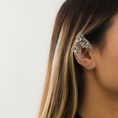 Punk Fairy Ear Cuff Goth Earring Dark Elf Ear Clip Earrings For Women Retro Silver Color Hip Hop Halloween Party Jewelry Gift