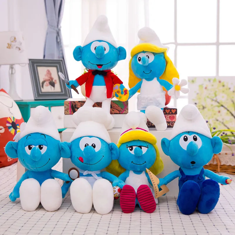 The Smurfs Plush Stuffed Doll Children's Sleep Companion Toy Soft and Cute Sofa Pillow Room Decoration Gift for Boys and Girls