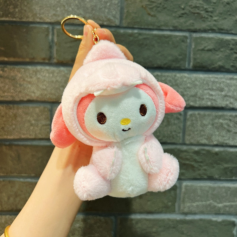 13cm Cute Shark Cat Stuffed Animal Fried Shrimp Cat Plush Doll Plushies Pendant Dolls Beautiful Room Car Bag Decoration Pendant Christmas Gifts Keychain