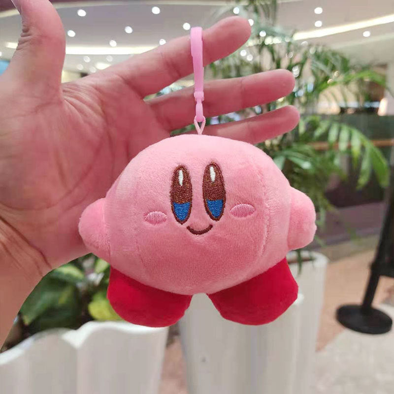 Star Kirby Plush Toys Video Game Cartoon Doll Pendant Kawaii Anime Soft Stuffed Keychain Birthday Gift  For Children Girls