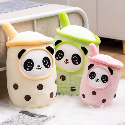 Cute Boba Milk Tea Plushie Toy Soft Stuffed Latte Americano Coffee Taste Milk Tea Hug Pillow Balls Bubo Tea Cup Cushion For Kids