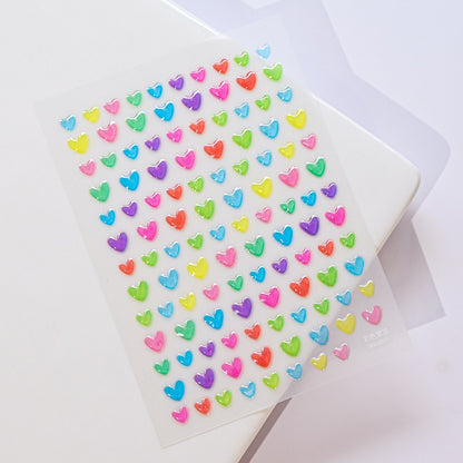 1Sheet Korean White Cloud Blue Nail Art Sticker 3D Star Moon Decal Pure Twilight Self-adhesive Manicure Slider Accessories RE#53