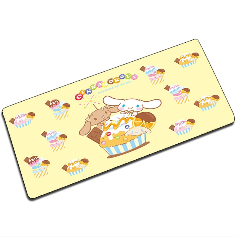 Mouse Pad Gaming Cinnamorol Deskmat Cute 900x400 Kawaii Computer Accessories Desk Mat Pads Gamer Large Carpet Mousepad Game Mats