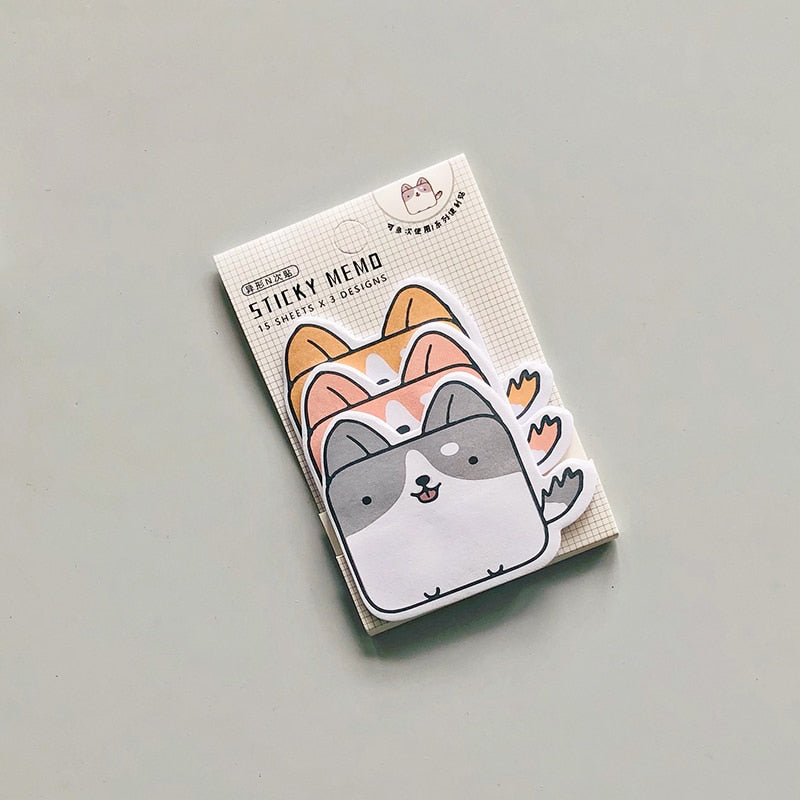 45 Sheets/Pack Kawaii Penguin Pig Bear Cat Memo Pads Student Stationery School Office Supply