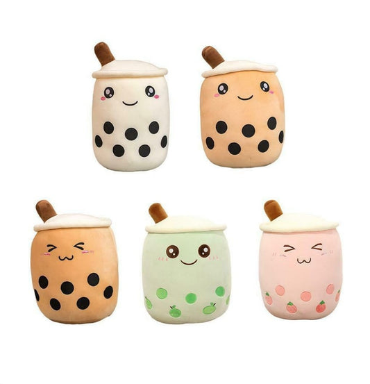 Boba Plushie Kawaii Room Deco Bubble Tea Plush Toy Kawaii Plush Stuffed Animal Cute Food Milk Tea Soft Hug Cushion Birthday Gift