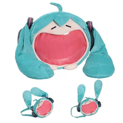 Kawaii Anime Hatsune Miku Cosplay Plush Backpack Ita Bag Women Bag Shool Student Men Velvet Shoulder Bag Girl Gift