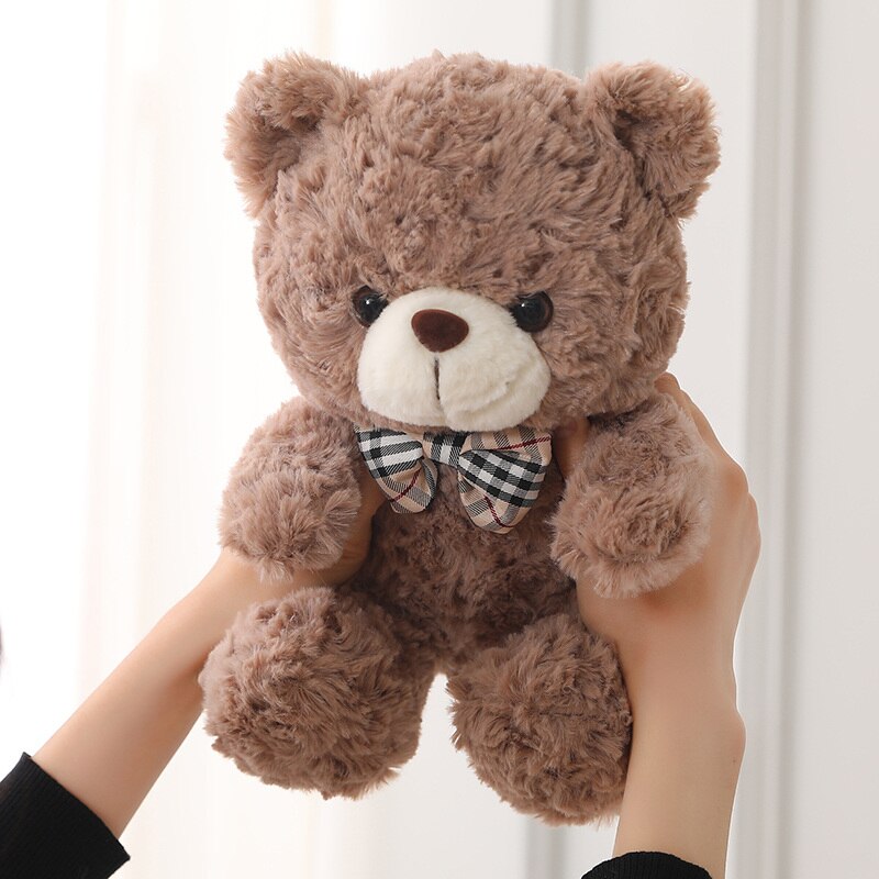 25cm Cute Cartoon Little Teddy Bear Plush Toys Stuffed Soft Animals Dressing up Doll For Girls Kids Nice Surprise Birthday Gifts