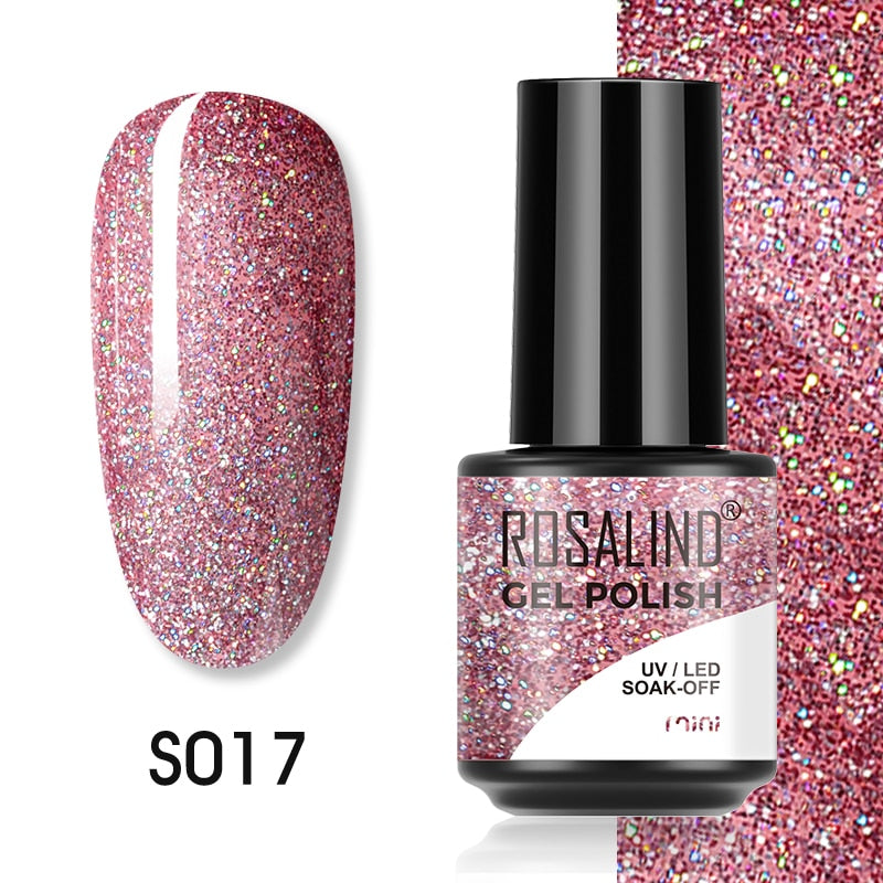 ROSALIND 7ML Gel Polish Glitter Nail Polish All For Nails Manicure Nails Art Base Top Coat UV Semi Permanent Gel Varnishes