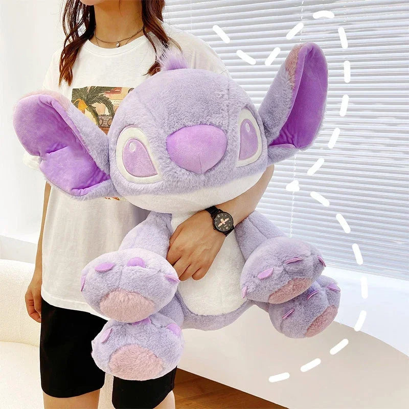 Kawaii Disney Lilo and Stitch Purple Plush Plushie Valentine Cute Soft Pixar Stich Dolls Stuffed Angel Toys for Children Gift