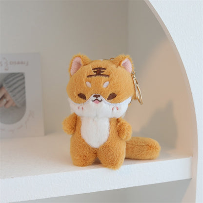 Kawaii Plush Keychain Bag Charm Cartoon Cute Mini Boba Tea Kitty Cat Stuffed Animal Plushies Soft Doll Car Trinket Key Chain Women Girls Keyring Kids Birthday Gifts