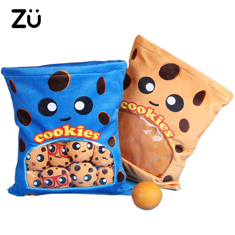 Bag of Snacks Plush Pillow Cookies Puffs Plushie Toy Kids Child Birthday Christmas Gift Stuffed Animal Koala Axolotl Hug Pillow