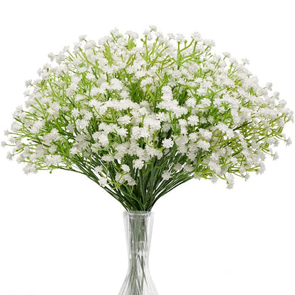 52cm White Gypsophila Artificial Flowers Wedding DIY Bouquet Decoration Arrangement Plastic Babies Breath Fake Flower Home Decor