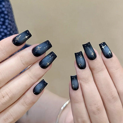 24Pcs Ballerina False Nails with Glue Short Nail Beauty Tools Press on Fake Nails Full Cover Artificial Nails Tips Manicure