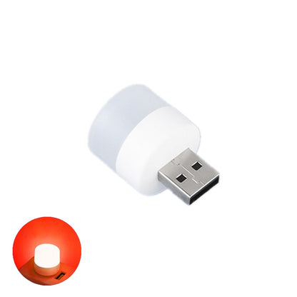 1pc USB Plug Lamp Mini Night Light Computer Mobile Power Charging Small Book Lamps LED Eye Protection Square Reading Light