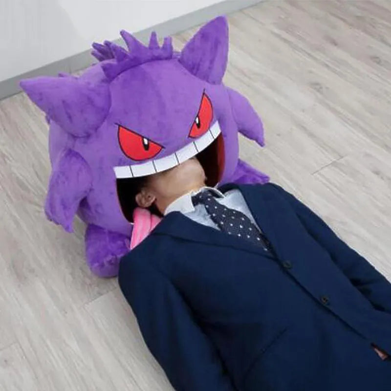 Pokemon Gengar Big Tongue Plushies Anime Peripheral Big Size Gengar Sleep Pillow Dual Purpose Nap Blanket Stuffed Plush Toy Doll