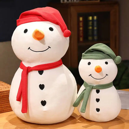 30cm-80CM Cute Cartoon Big Giant White Snowman Plush Toy Soft Stuffed Pillow Dolls Winter Christmas Home Decor Gifts For Children