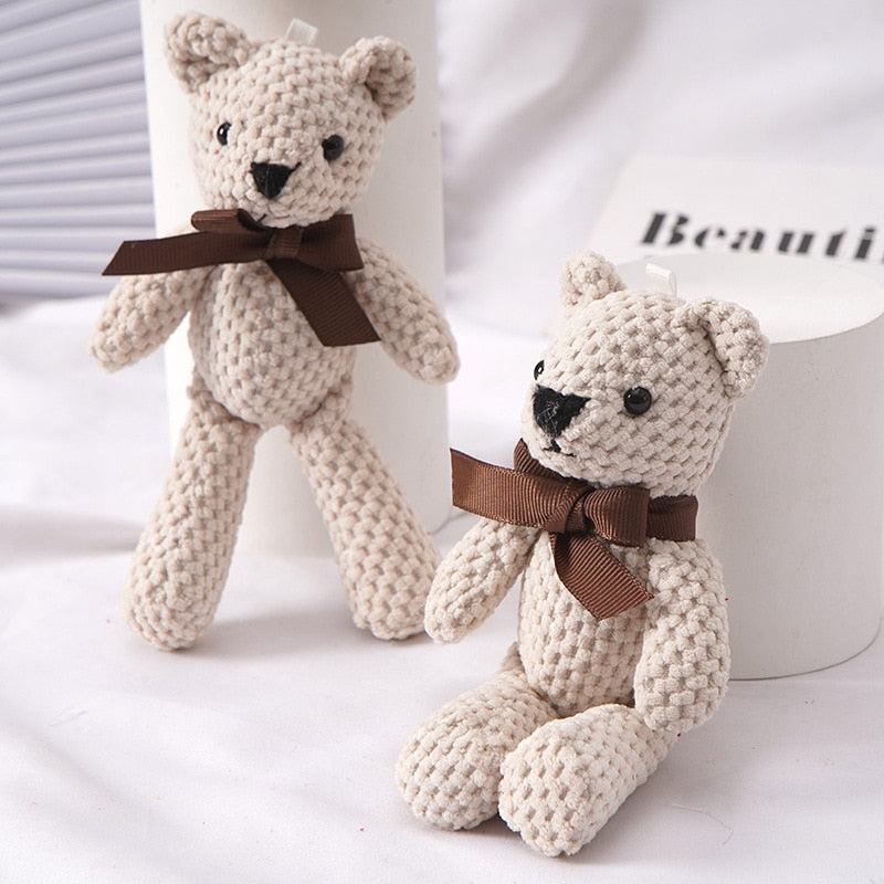 15CM Bear Stuffed Animal Plush Toys Baby Cute Dress Doll Plushies Gifts Birthday Wedding Party Decor 1pcs