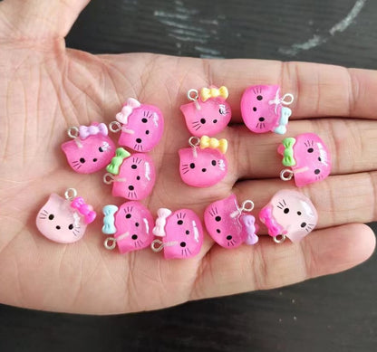 Sanrio Cartoon Kuromi Hello Kitty Earring Charms Bracelets Jewelry Making DIY Pendants Accessories