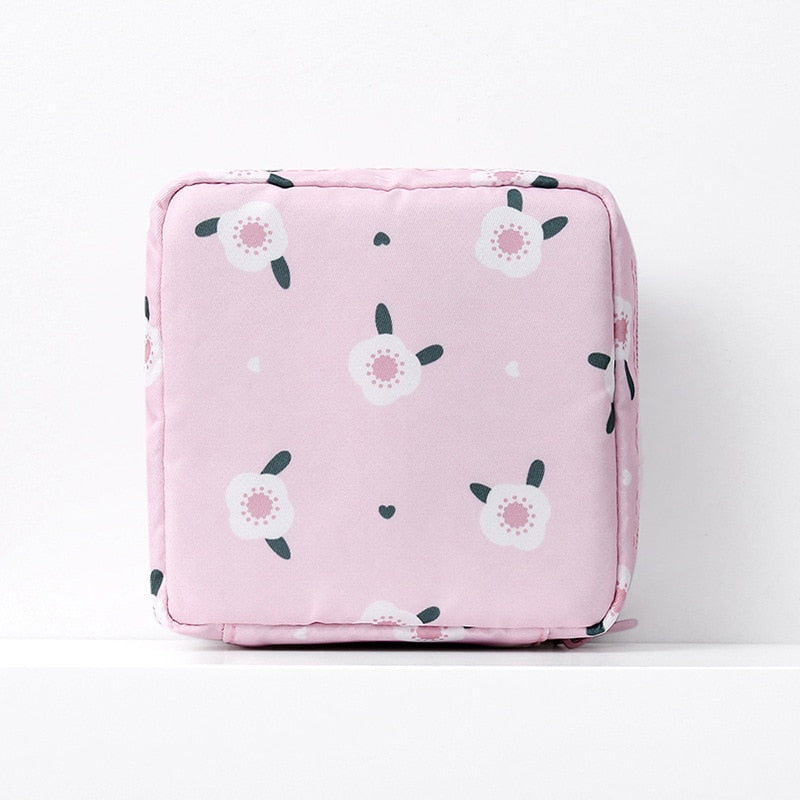 Women Tampon Storage Bag Cute Waterproof Sanitary Pad Organizer Bag Lipstick Key Earphone Data Cables Coin Purse Storage Bag