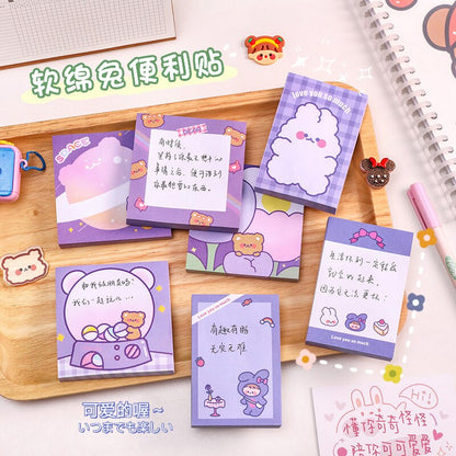 50pcs Kawaii planet bear rabbit Planner Sticky Notes Memo Pad Stationary Flakes School Supplies Decorative Cute N Times Sticky