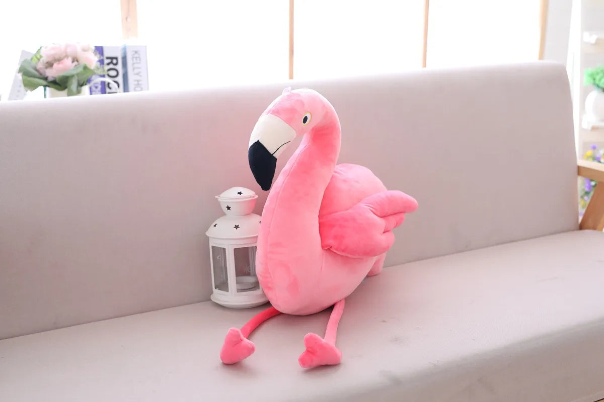 GIANT Flamingo Plush Toy 100cm Large Pink Bird Stuffed Animal Soft Doll Plushies Pillow Kawaii Cute Peluche Room Decor Kids Birthday Gift