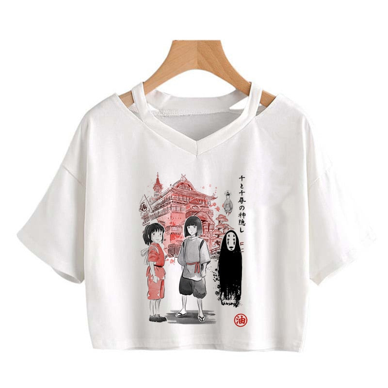 Kawaii cat Harajuku Funny Cartoon T Shirt Women Cute Anime Graphic Vintage T-shirt 90s Ullzang Tshirt Fashion Top Tees Female