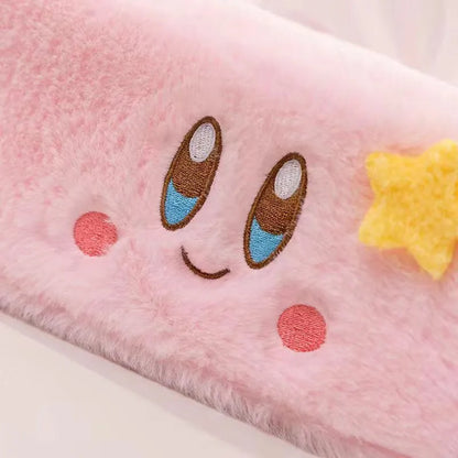 Kawaii Anime Star Kirby Plush Toy Cartoon Tissue Box Car Tissue Storage Box Desktop Pink Tissue Holder Case Home Decoration