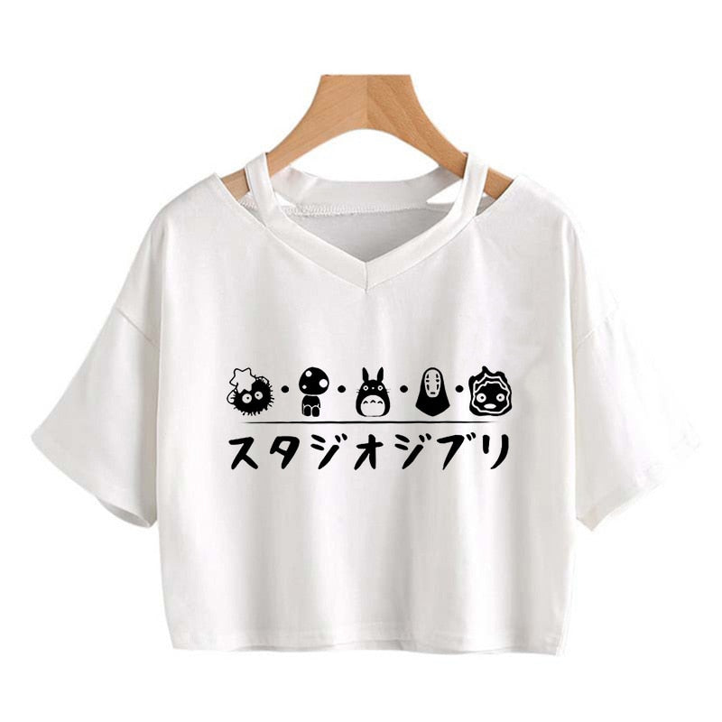 Kawaii cat Harajuku Funny Cartoon T Shirt Women Cute Anime Graphic Vintage T-shirt 90s Ullzang Tshirt Fashion Top Tees Female