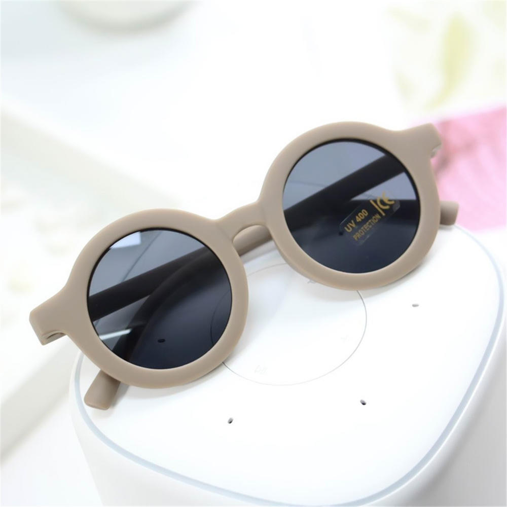 New Fashion Children's Sunglasses Infant's Retro Solid Color Ultraviolet-proof Round Convenience Glasses Eyeglass For Kids