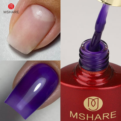 MSHARE Milky White Builder Nail Extension Gel in A Bottle 10ml Self leveling Nails Quick Building Clear Pink UV Led Gel