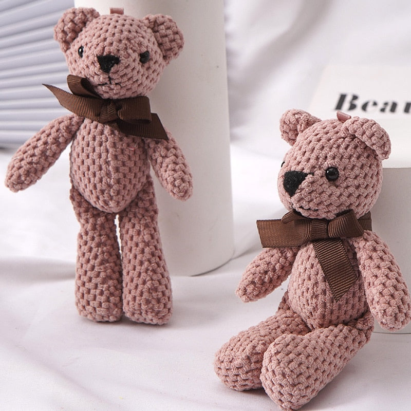 15CM Bear Stuffed Animal Plush Toys Baby Cute Dress Doll Plushies Gifts Birthday Wedding Party Decor 1pcs