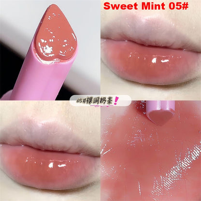 Jelly Mirror Lipstick Lip Gloss Non-stick Cup Mirror Lip Tint Heart-shaped Lipstick Moisturizing Lipgloss Long-lasting Lipstick